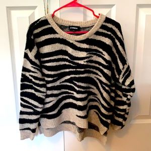 EUC EXPRESS XXS ZEBRA SWEATER